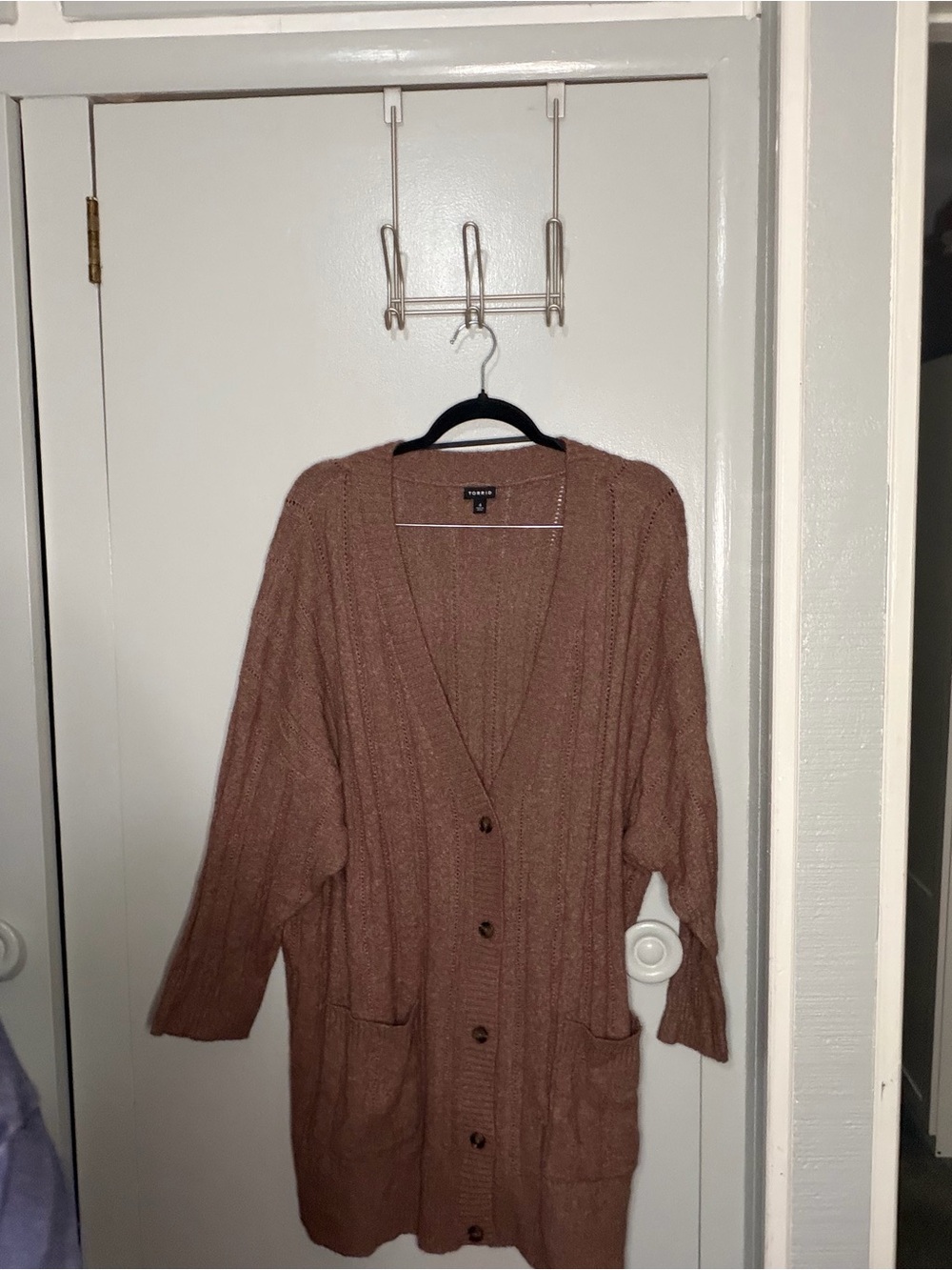 torrid Mauve mauve Cable-Knit Button Front Cardigan